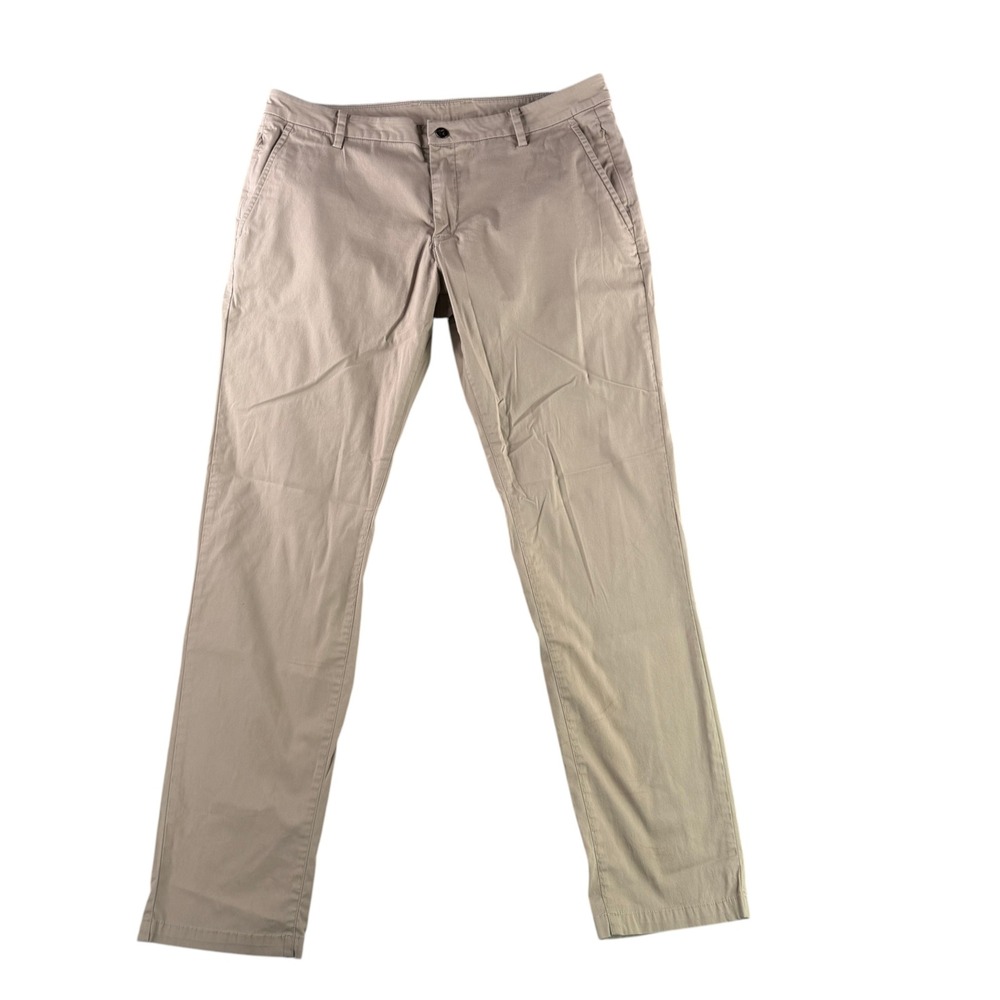 Birddogs Chino Pants Mens 36x34 Khaki Tan Slim Fit Stretch Unlined 10382